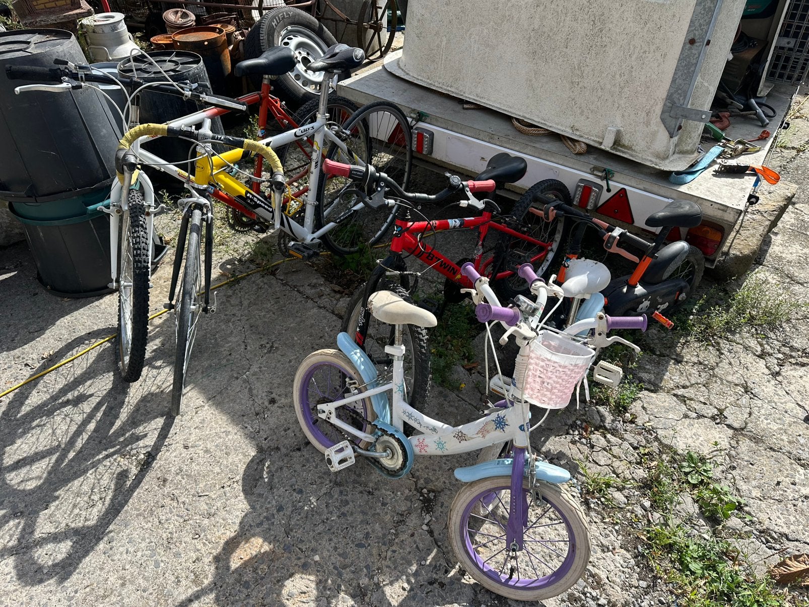 Lots de vélos, Enlèvement