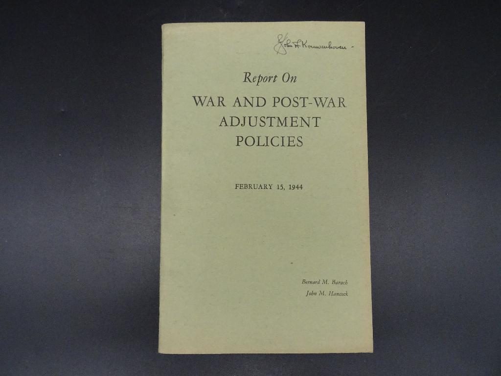 War and Post-War Adjustment Policies February 15 1944, Ophalen of Verzenden, Overige soorten, Boek of Tijdschrift