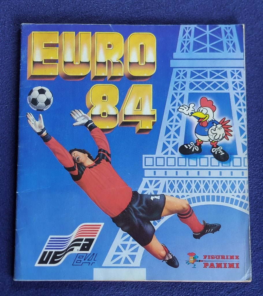 Panini sticker album voetbal ' EK Euro 1984 ' -volledig-, Enlèvement ou Envoi, Utilisé, Plusieurs autocollants