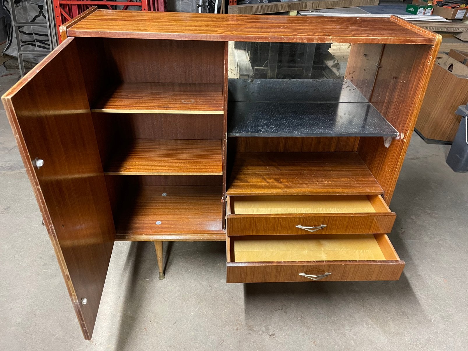 Vintage midcentury highboard kastje, Ophalen, Gebruikt