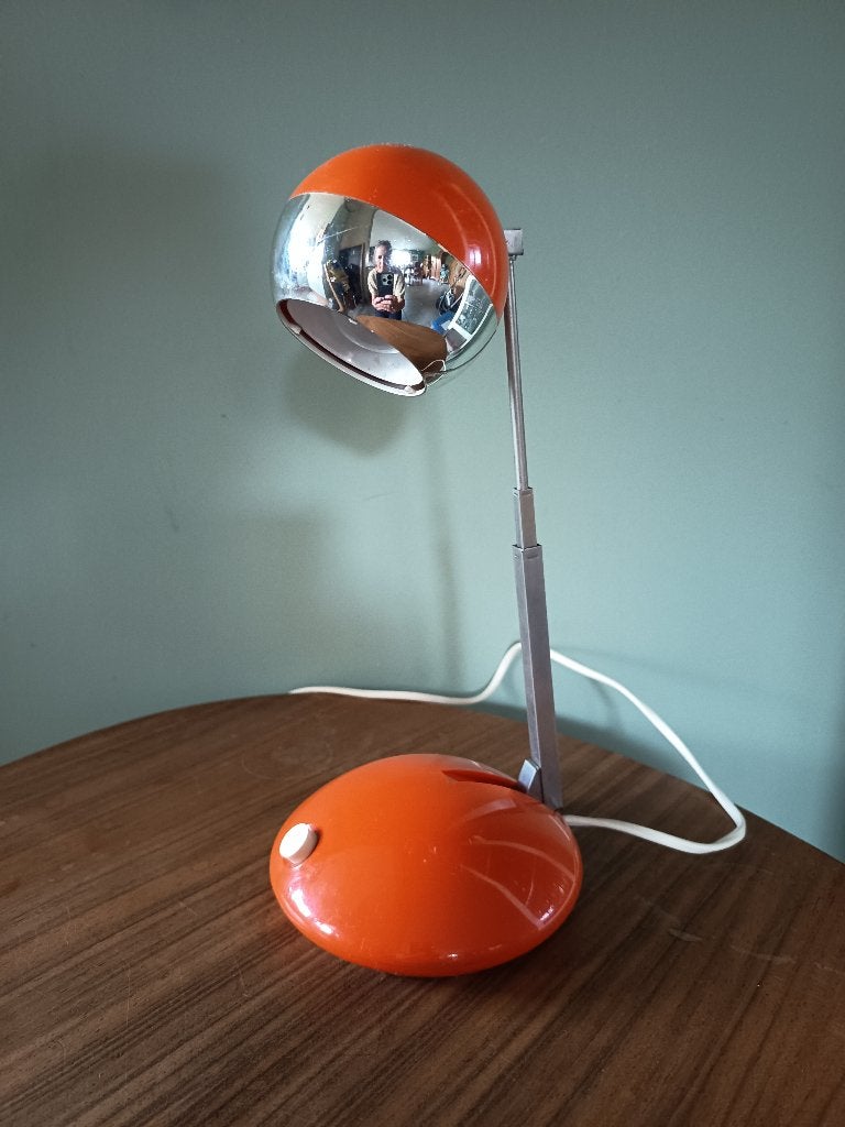 Vintage design telescope lamp ,oranje, Enlèvement ou Envoi