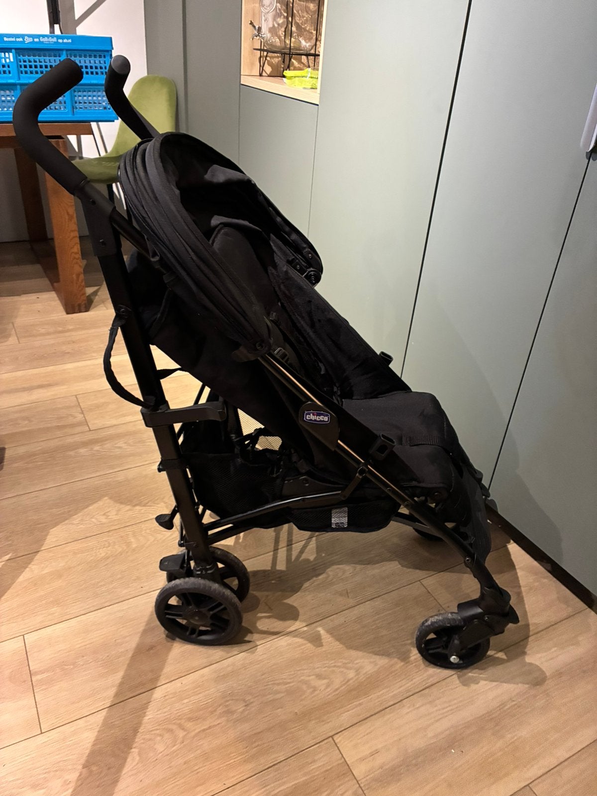 Chicco buggy liteway 4 zwart opklapbare draagbare buggy, Ophalen, Zo goed als nieuw, Overige merken, Regenhoes