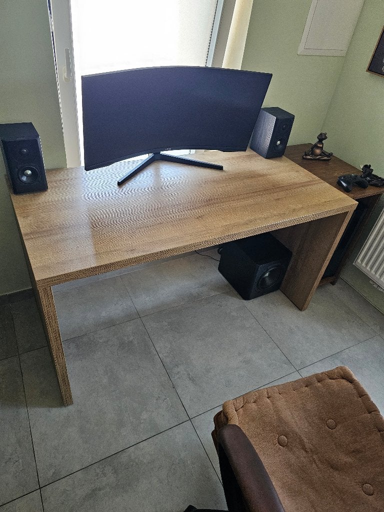 Bureau, Bureau d'ordinateur, Comme neuf, Brun, 140 cm