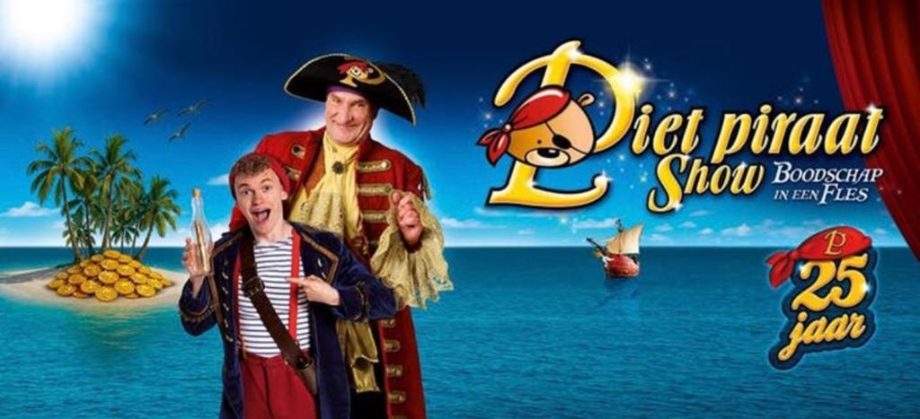 4 tickets - Piet Piraat Show - 24 mei  Antwerpen, Drie personen of meer