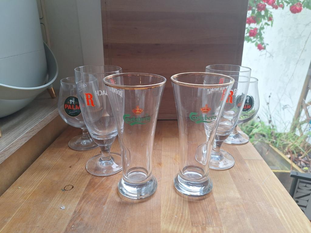 6 verres à bière, Collections, Enlèvement ou Envoi