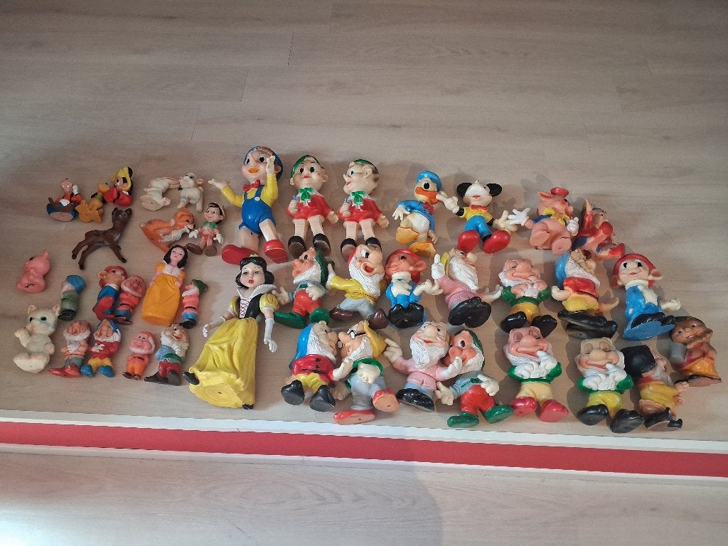 Retro Disney poppen piepers, Verzamelen, Ophalen, Gebruikt, Beeldje of Figuurtje