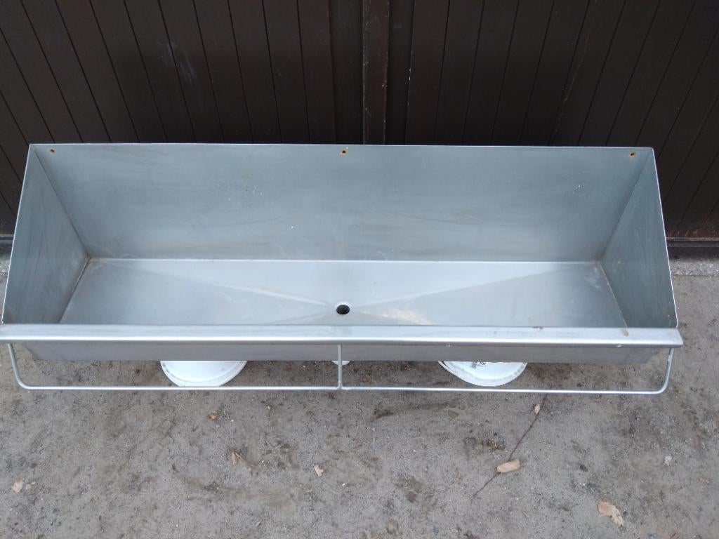 Inox handwasbak, Doe-het-zelf en Bouw, Ophalen, Gebruikt, Inox, Wastafel