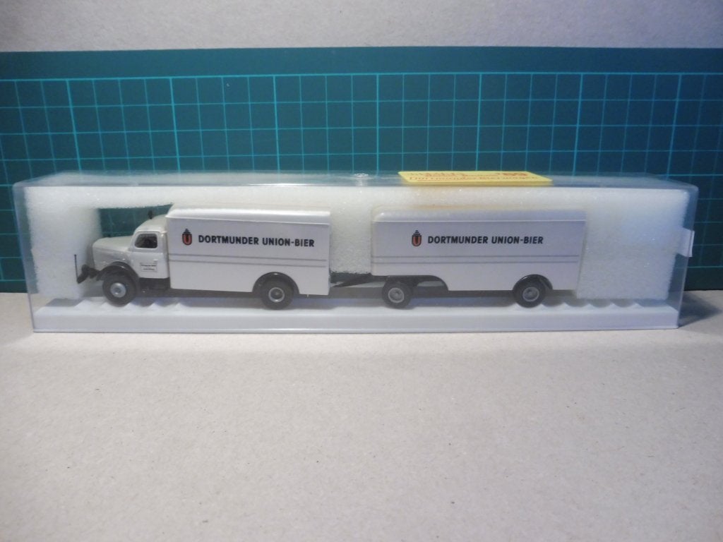 1:87 Brekina 7316 Henschel HS140 Dortmunder Union bier truck, Hobby & Loisirs créatifs, Voitures miniatures | 1:87, Enlèvement ou Envoi