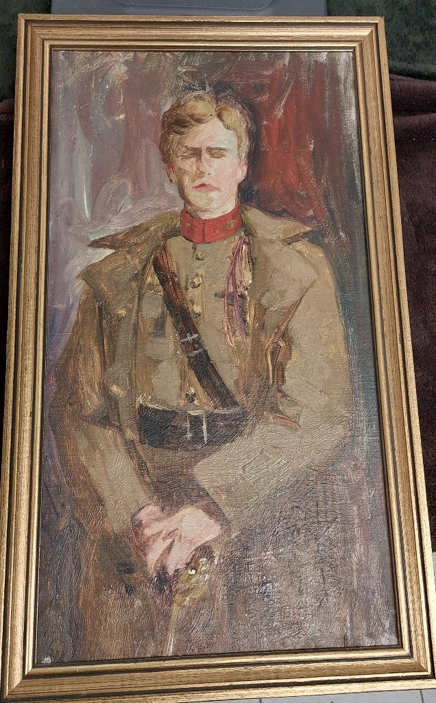 Prosper BOSS (Gent, 1870-1951), Antiek en Kunst, Ophalen, Paneel, Portret of Personen, Olieverf