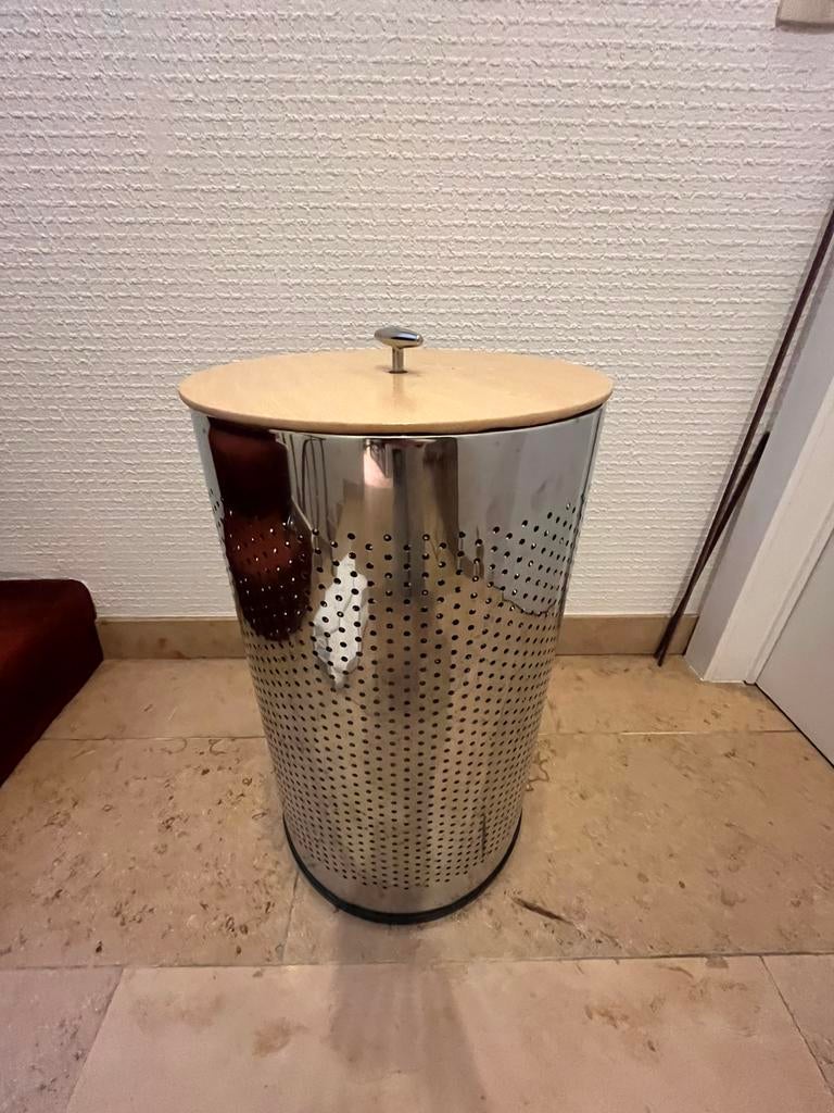 Tonne de métal argenté 56x35 cm, Enlèvement ou Envoi, Utilisé