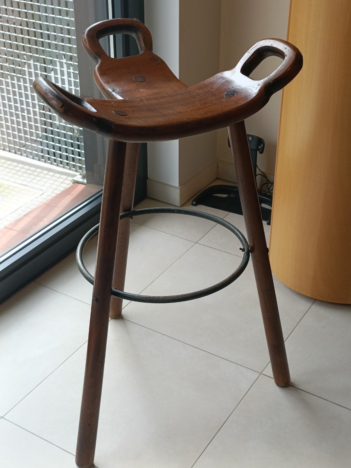 Tabouret de bar brutaliste MARBELLA Design Sergio Rodríguez, Enlèvement ou Envoi, Bois