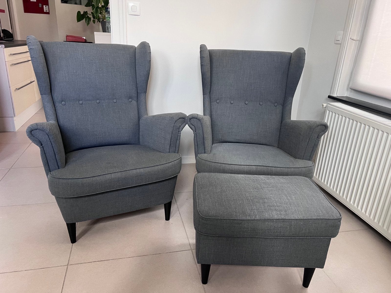 2 fauteuils avec 1 repose pied très peu utilisé, Maison & Meubles, Enlèvement