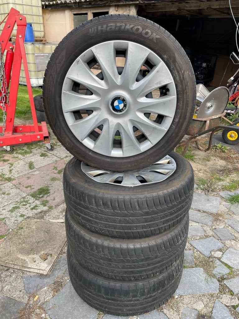 BMW 3, 16 inch staal Velgen banden, Auto-onderdelen, Banden en Velgen, Ophalen, Gebruikt, 16 inch, Banden en Velgen