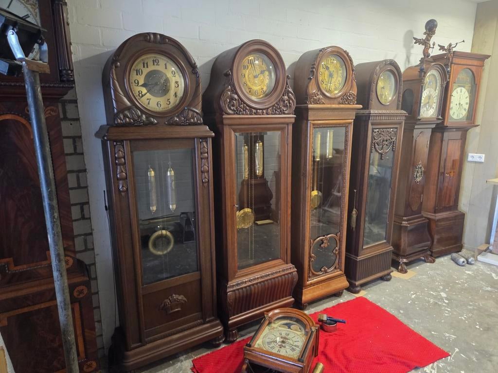 6 mooie duitse staande 2 gewichters, Antiek en Kunst, Antiek | Klokken, Ophalen