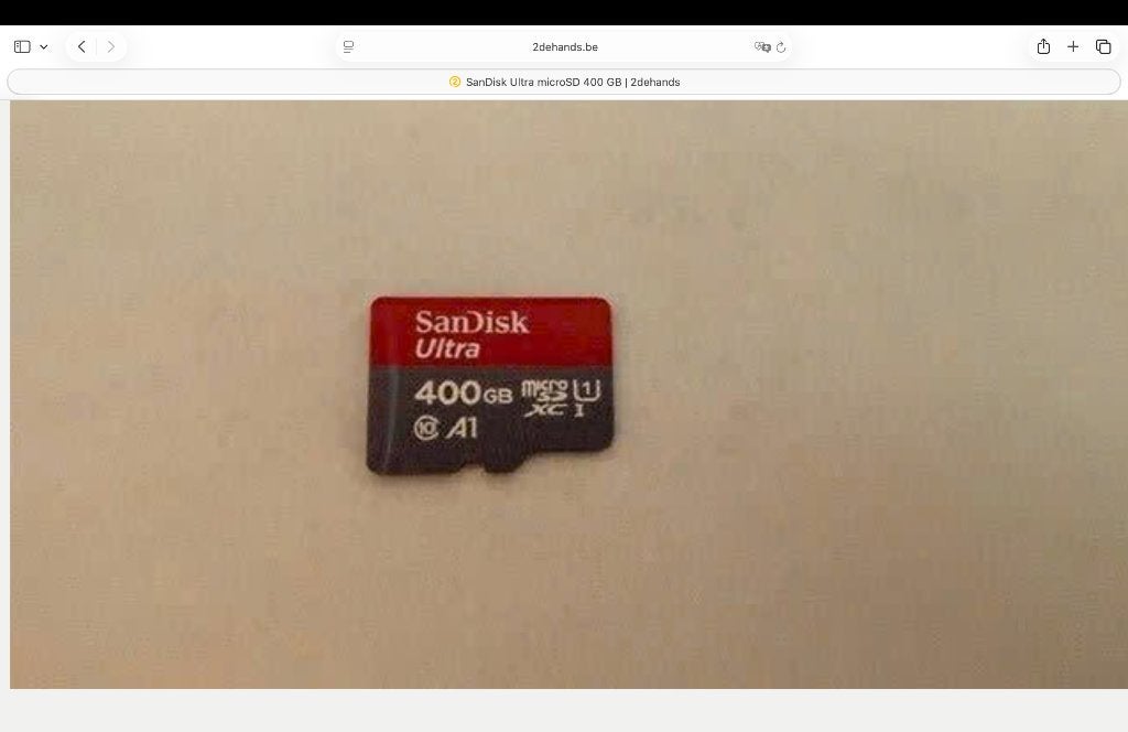 Carte microSD SanDisk Ultra 400 Go, TV, Hi-fi & Vidéo, Photo | Cartes mémoire, Enlèvement ou Envoi, MicroSD, Système de navigation