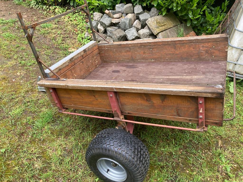 Aanhangwagen remork voor zitmaaier quad, Ophalen, Gebruikt