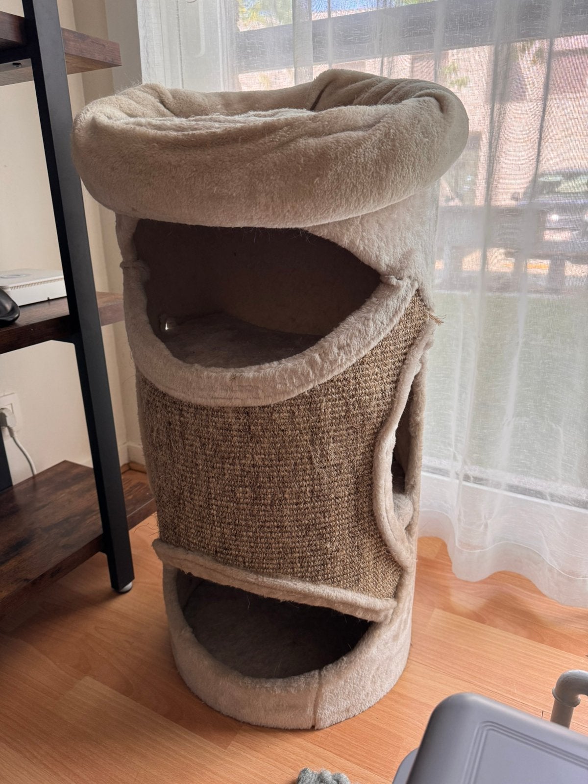 Kattenpaal - beige 75cm, Ophalen, Gebruikt, Krabpaal