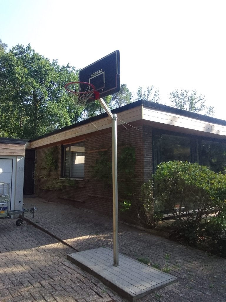 Basketpaal inox, Ophalen, Gebruikt, Ring, Bord of Paal