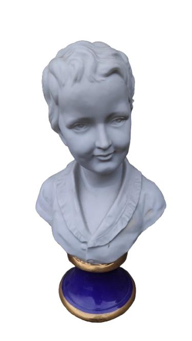 Vintage Limoges porseleinen jongensbuste, Antiek en Kunst, Ophalen