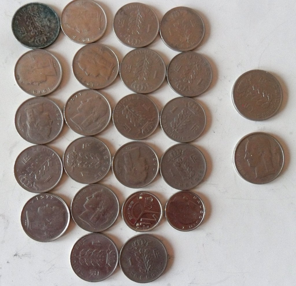 Lot d’anciennes  pièces de monnaie Belge 5 €, Enlèvement