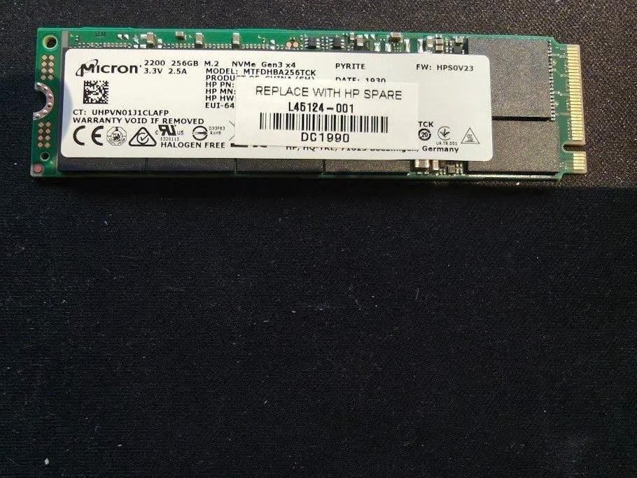 Micron 2200 256Go M.2 NVMe SSD – santé 94%, 256GB, SSD, Interne, Autres connexions
