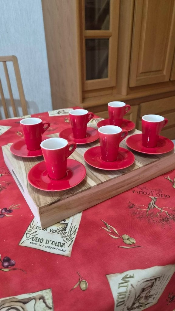 6 tasses et sous-tasses a expresso en porcelaine, Enlèvement, Neuf, Porcelaine