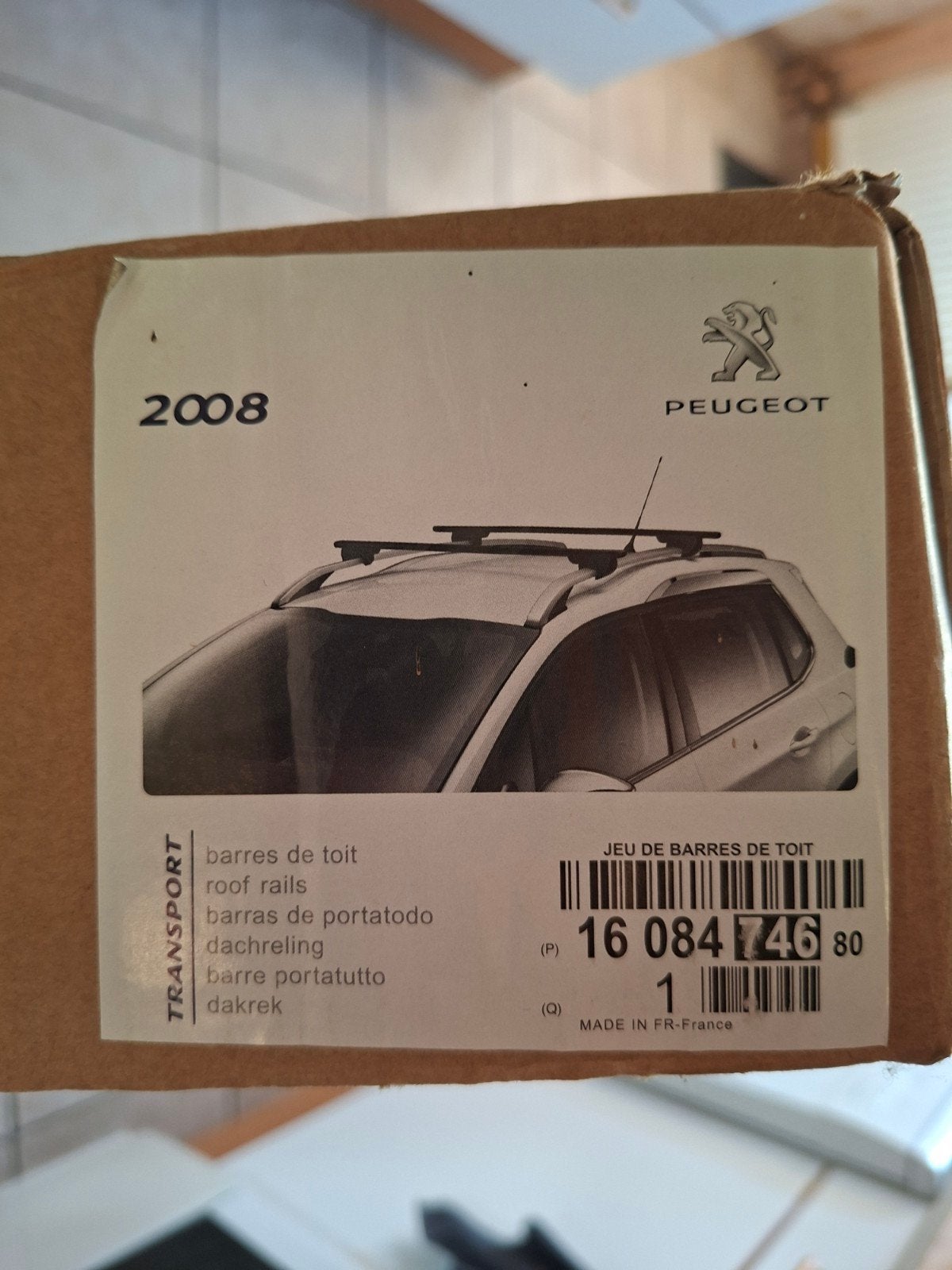 Peugeot 2008 - Jeu de 2 barres de toit transversales - Acier, Enlèvement, Neuf