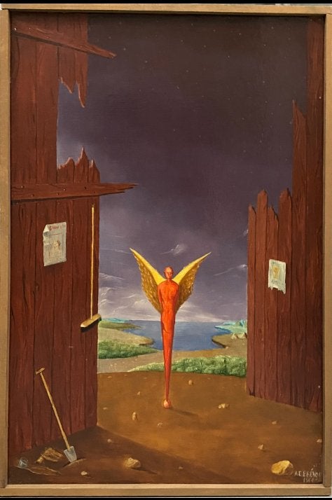 huile sur panneau le gardien signe carl prevot, Antiquités & Art, Enlèvement ou Envoi, Panneau