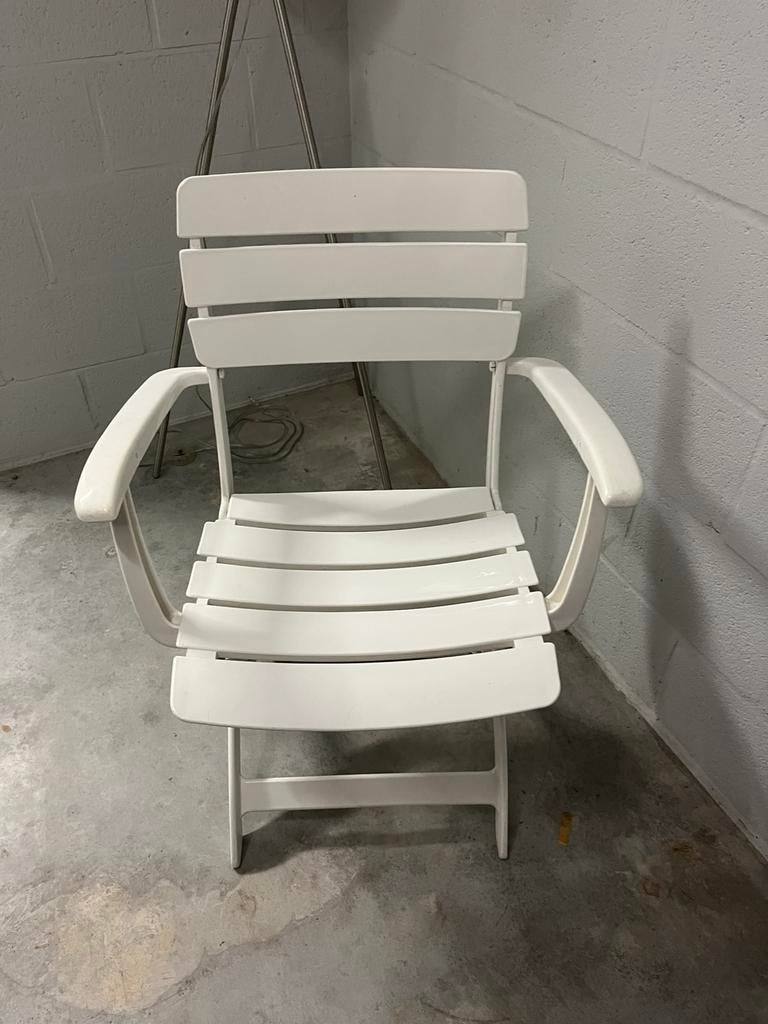 4 Kettler Venezia tuinstoelen wit opvouwbaar terras, Ophalen, Zo goed als nieuw