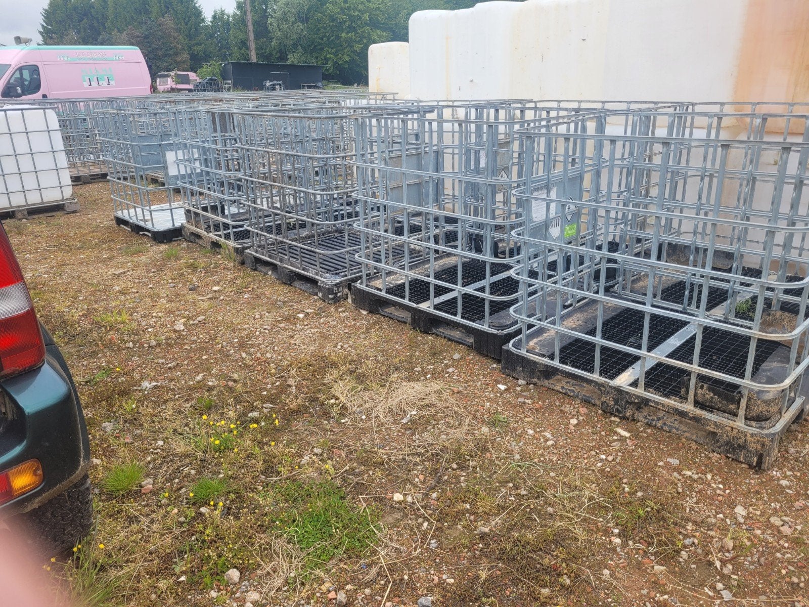cages Ibc . 1000L, Enlèvement
