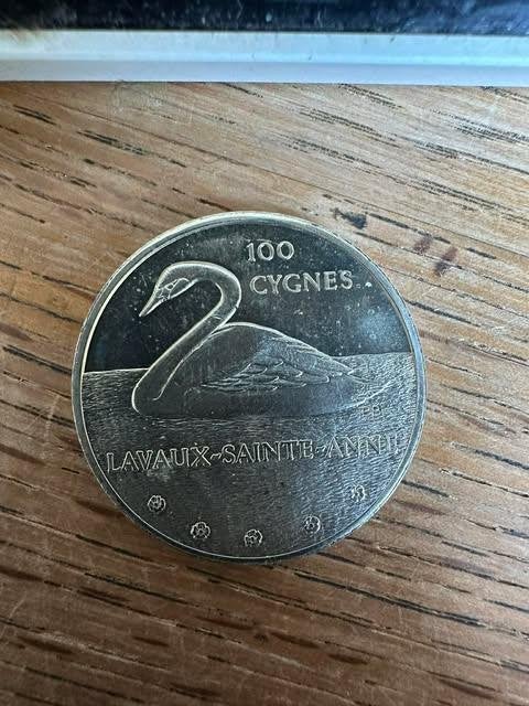munt coin 100 cygnes Lavaux Saint Anne, Ophalen, Losse munt