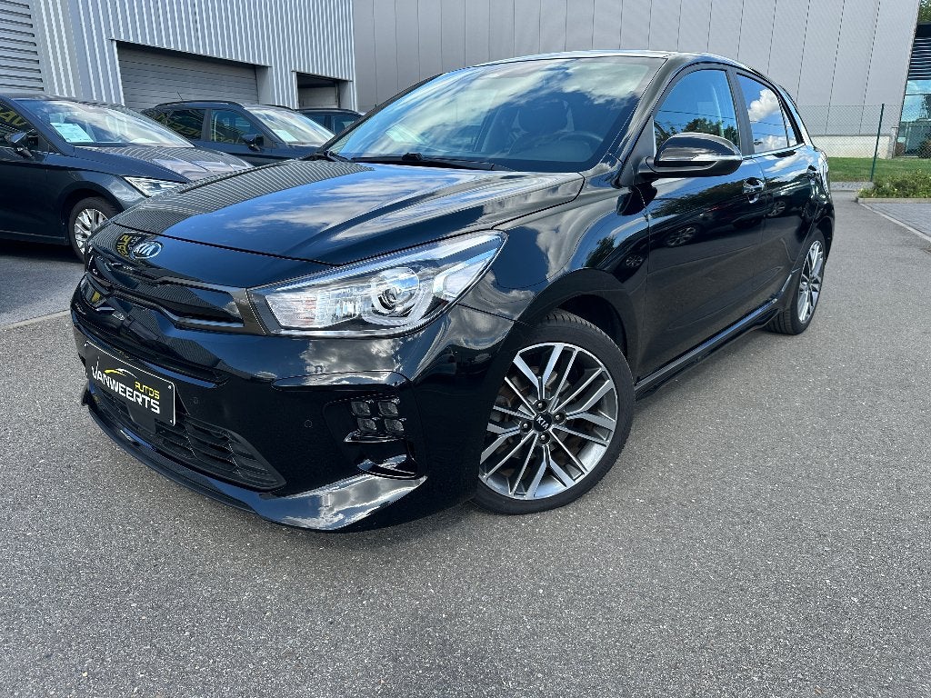 Kia Rio "GT-LINE", benzine, 100 pk, CARPLAY-ANDROID/ CAMERA, Voorwielaandrijving, Euro 6, Leder en Stof, Zwart