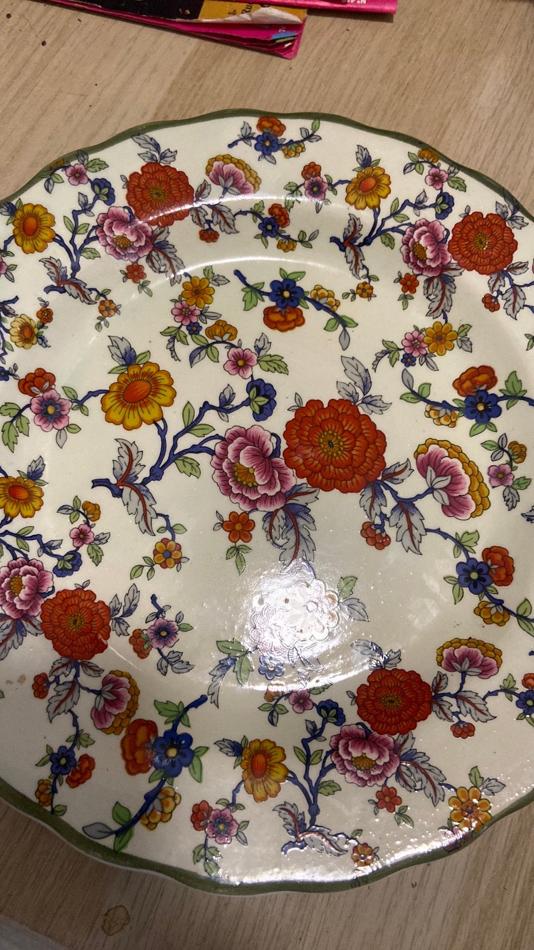 Assiette Hubert Bequet modèle Java  50-peinte main - 23 cm, Enlèvement ou Envoi