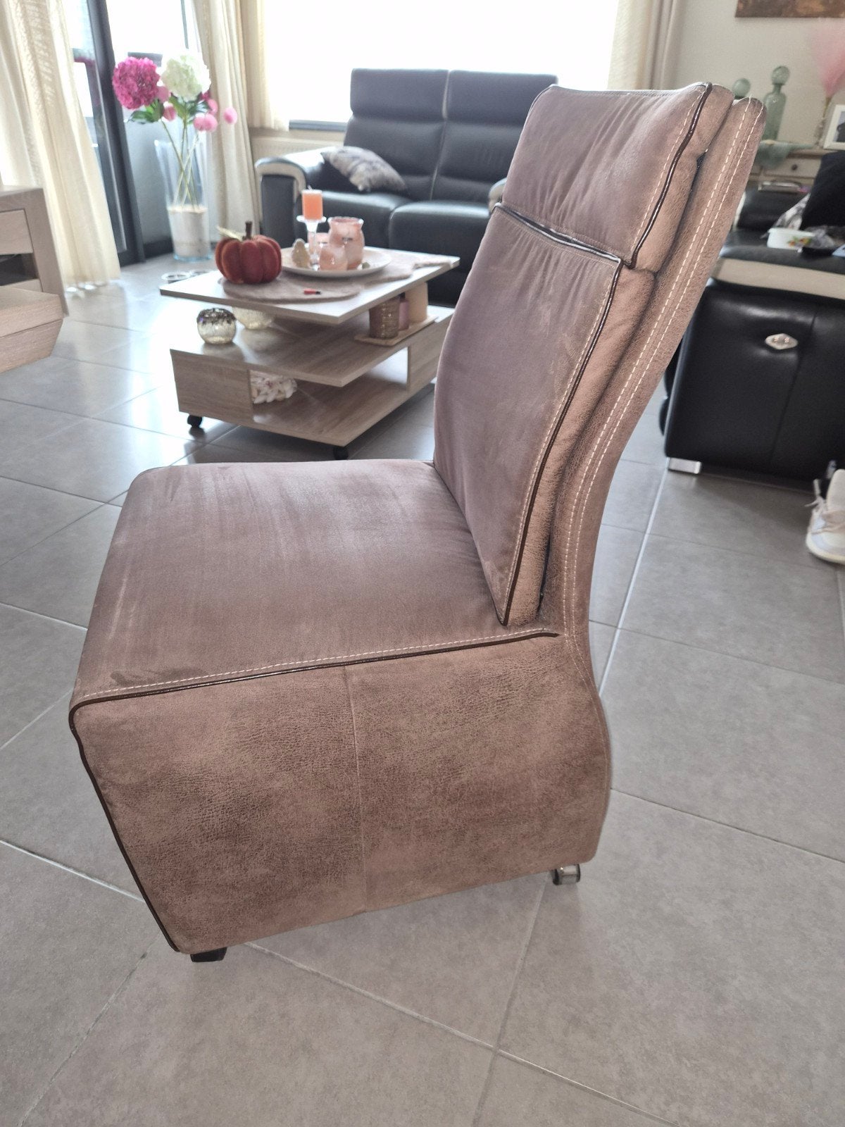 eetkamerstoelen, Huis en Inrichting, Zetels | Zetels en Chaises Longues, Ophalen, Gebruikt, Leer