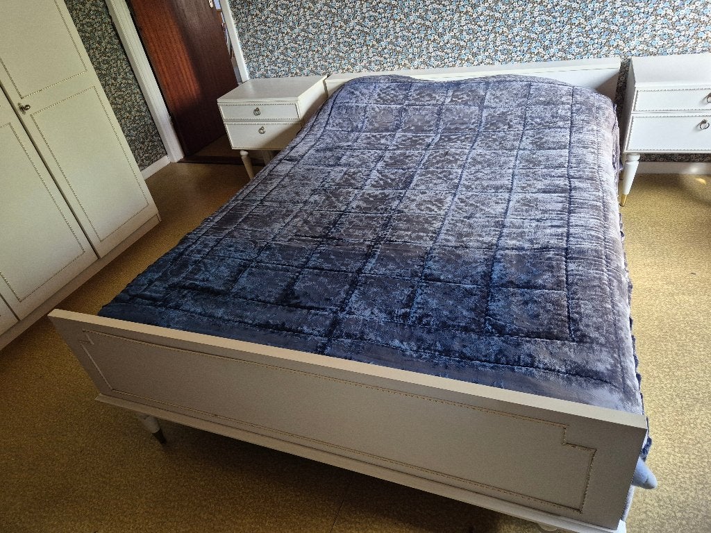 Slaapkamer wit (1 a 2 pers.), Enlèvement, Utilisé, Queen size, Vintage