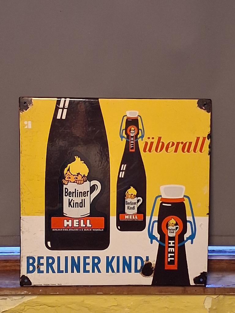 A vendre cette jolie plaque émaillée vantant la bière, Enlèvement ou Envoi, Utilisé, Panneau publicitaire