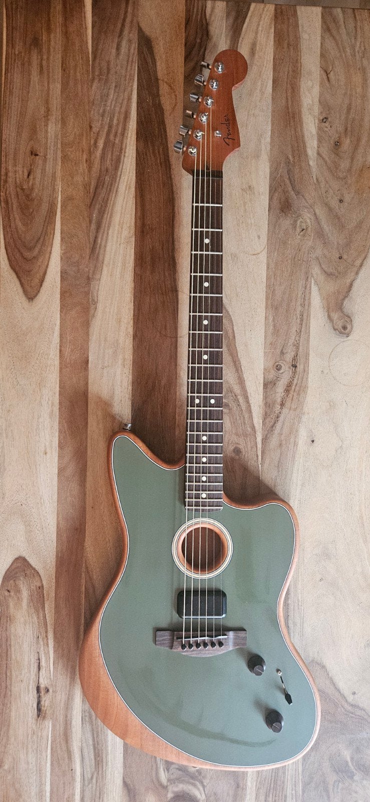 Acoustasonic Player Jazzmaster + Deluxe Gig Bag, Ophalen of Verzenden, Zo goed als nieuw, Fender