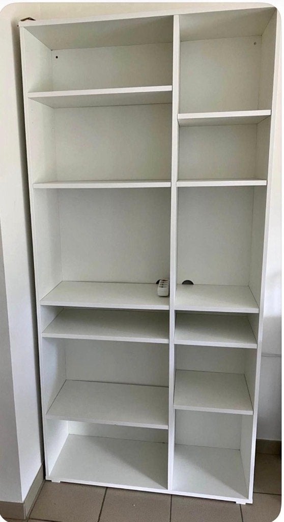 IKEA VIHALS kast – 10 planken – wit – 95x37x200 cm, Ophalen, Gebruikt