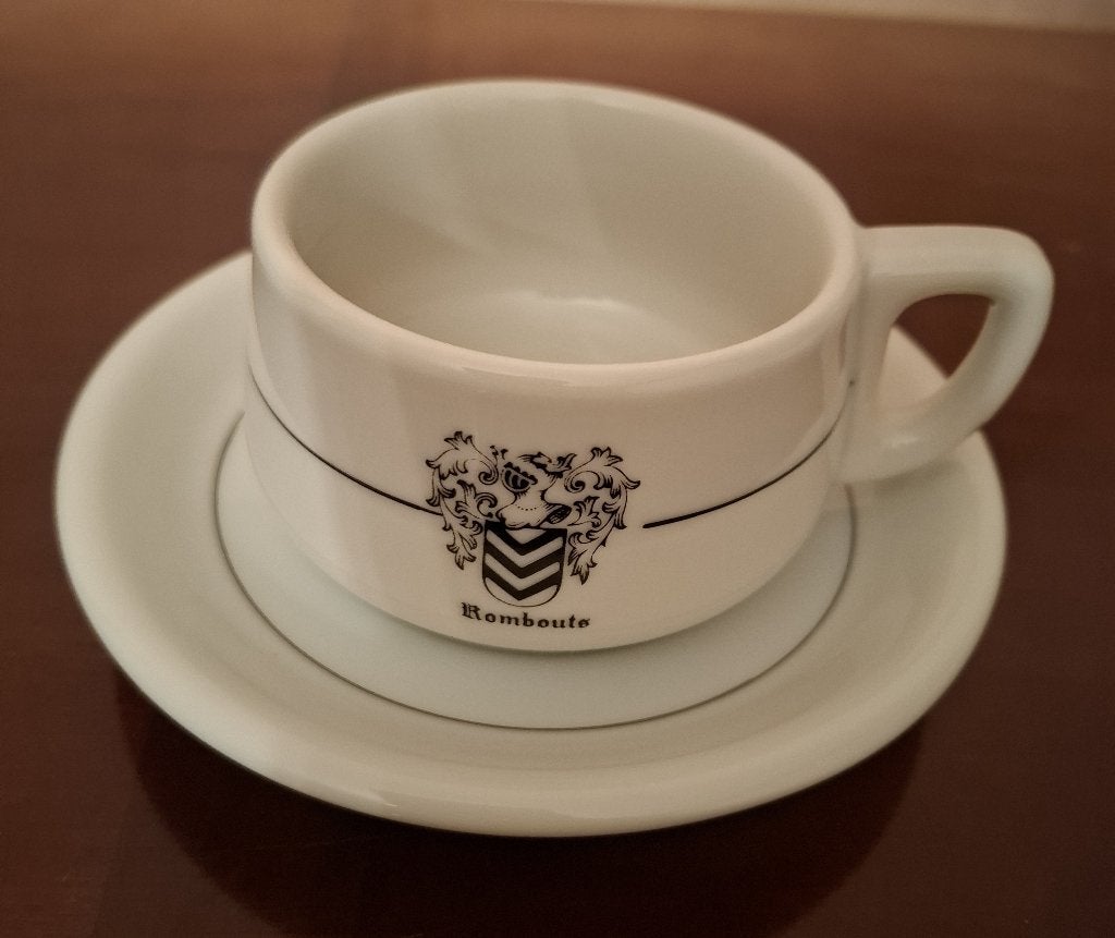 Retro/Vintage Rombouts porseleinen kopjes met schoteltjes, Huis en Inrichting, Keuken | Servies, Ophalen of Verzenden, Zo goed als nieuw