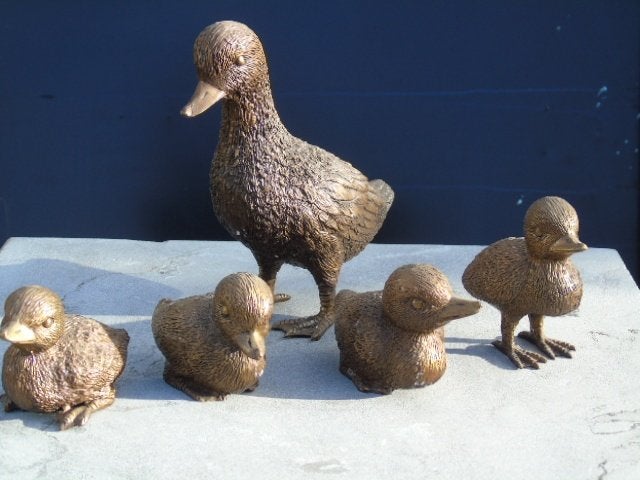 canard en bronze 5 pièces !!!, Enlèvement ou Envoi, Bronze