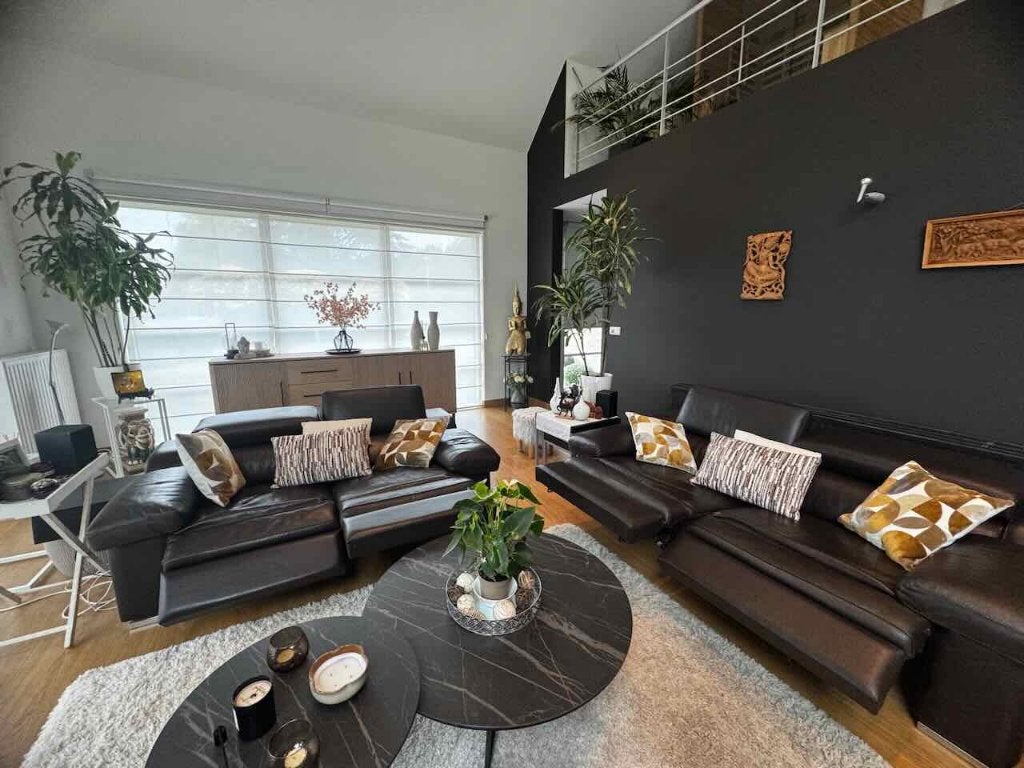 Calia Italia premium lederen salon - 4 relaxzetels, Huis en Inrichting, Ophalen, 250 tot 300 cm, 100 tot 125 cm, Leer