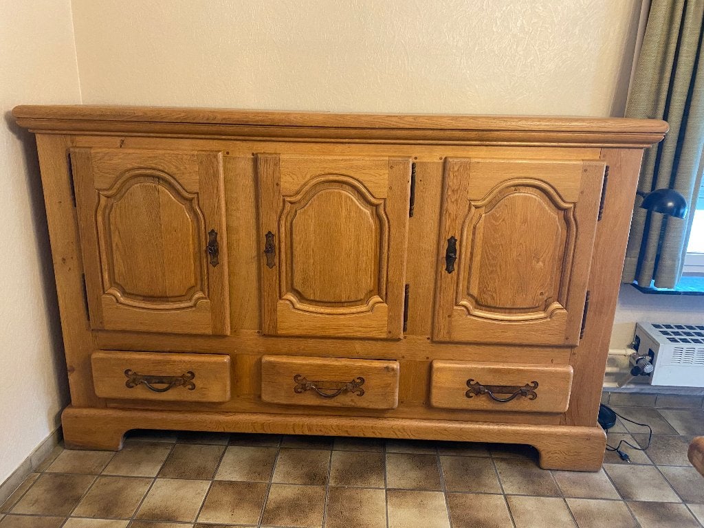 Eiken eetkamer, Huis en Inrichting, Ophalen, Gebruikt, Landelijk, 4 tot 6 stoelen