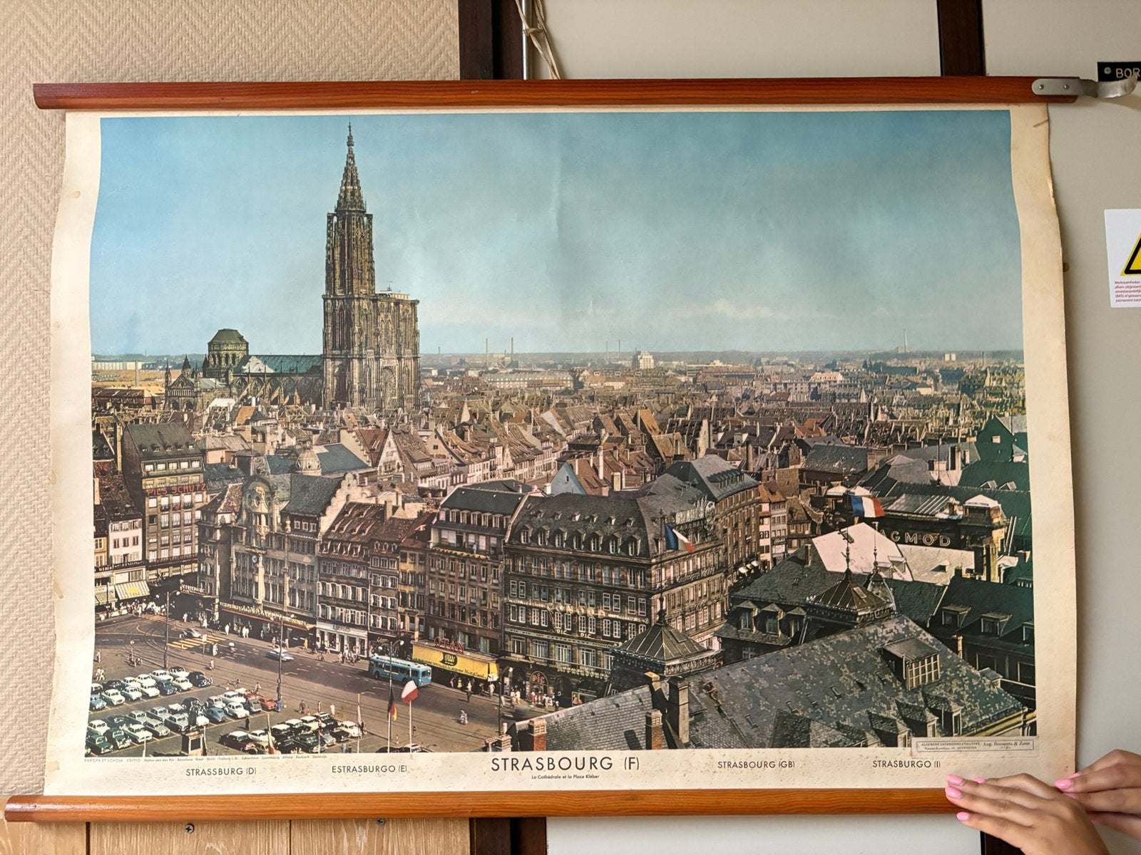 Fotografische stadsplaat van Straatsburg, Antiquités & Art, Enlèvement, Vues de Villes ou de Villages