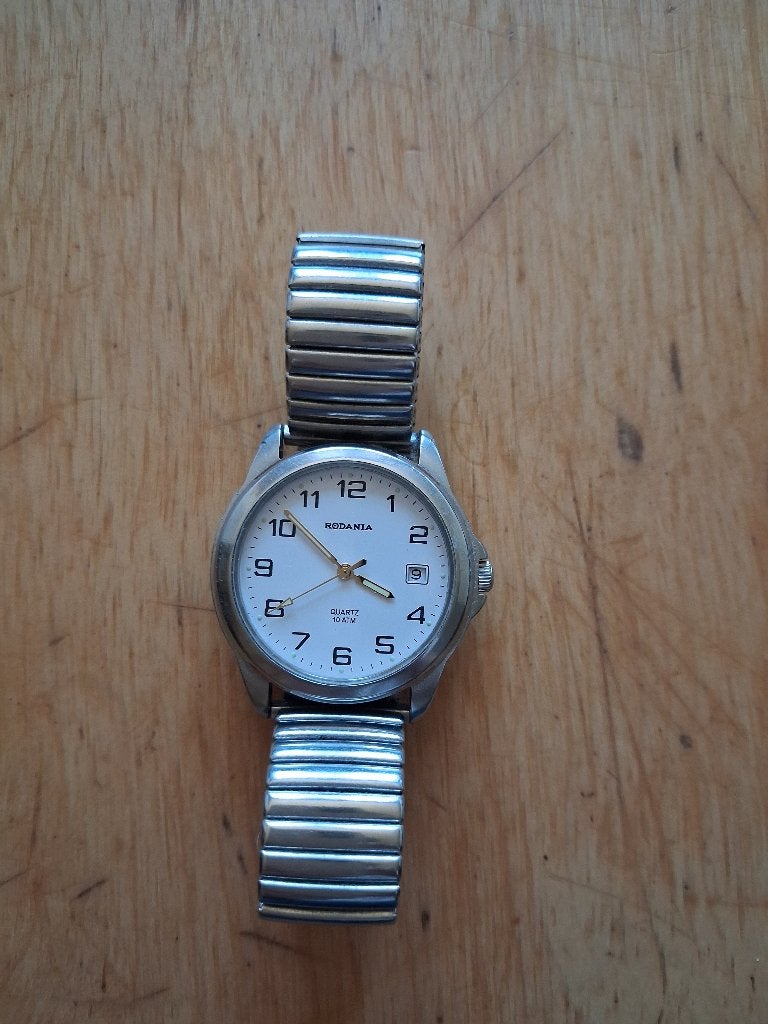 Montre, Handtassen en Accessoires, Horloges | Heren, Staal, Staal, Polshorloge, Zo goed als nieuw