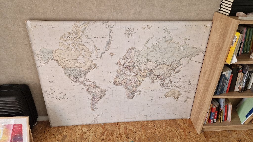 Wereldkaart, Antiek en Kunst, Ophalen, Aardrijkskunde