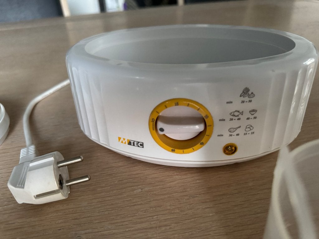 Stoomkoker Mtec voor groenten, 400W, met gebruiksaanwijzing, Ophalen, Timer, Gebruikt