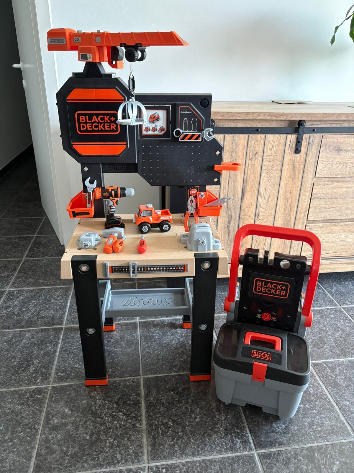 Smoby Black+Decker werkbank, Kinderen en Baby's, Ophalen, Zo goed als nieuw