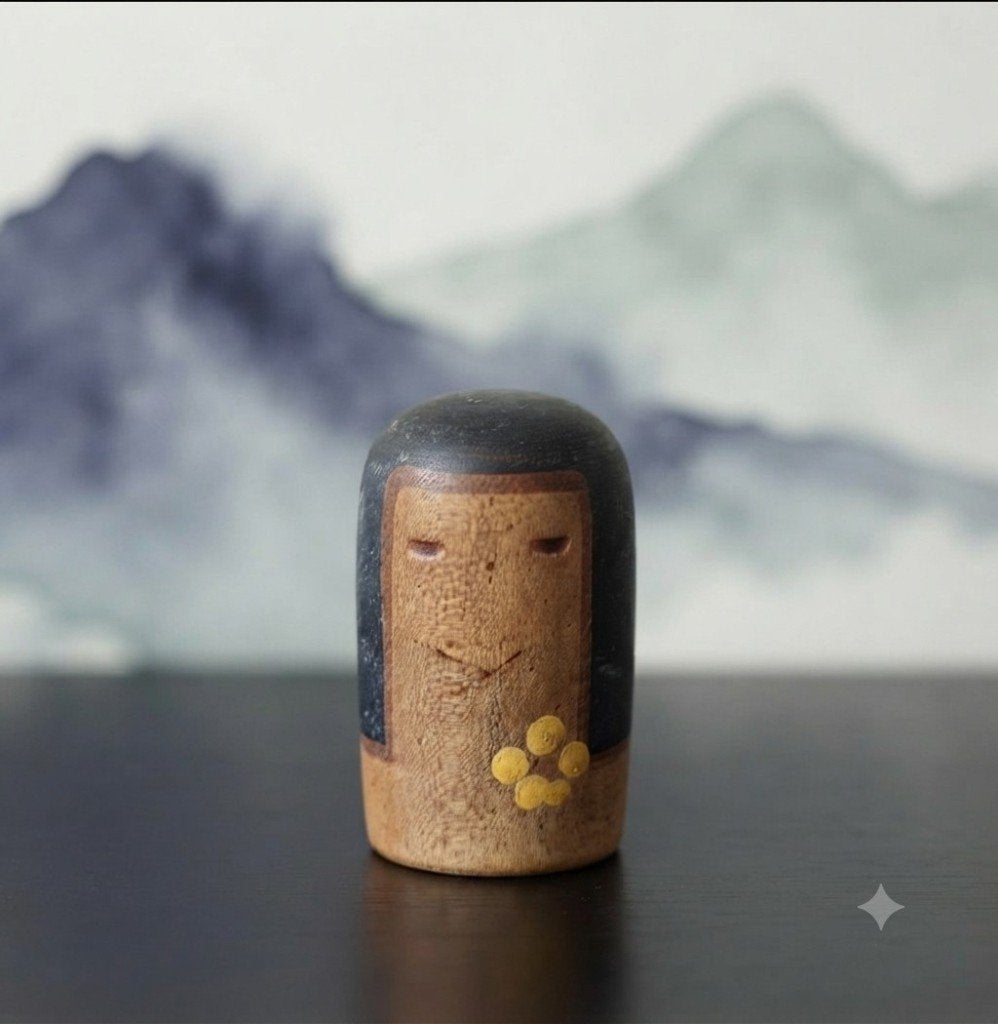 Kokeshi vintage de Yamanaka Sanpei (1926-), Antiquités & Art, Art | Art non-occidental, Fait main, Japon, Bois, Poupée
