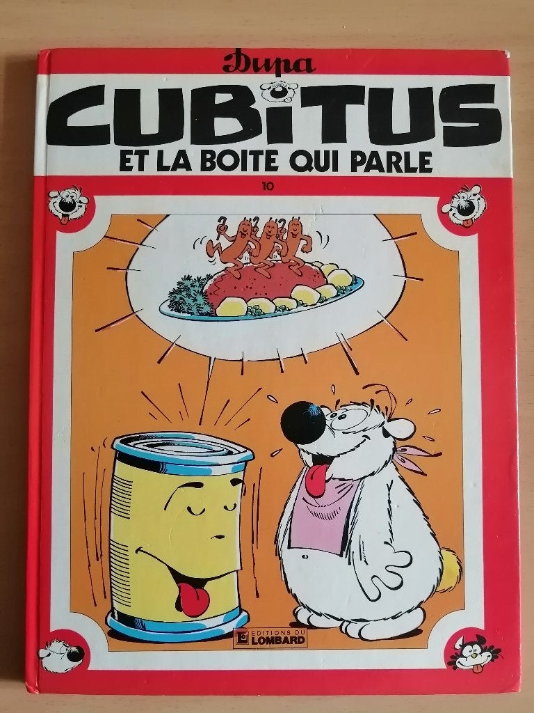 BD Cubitus (tome 10) et la boîte qui parle de Dupa E.O.1984, Une BD, Enlèvement ou Envoi, Dupa