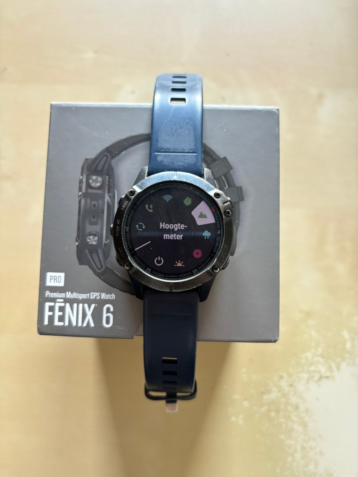 Garmin Fenix 6 Pro, Stappen, Gebruikt, Zwart, Ophalen of Verzenden